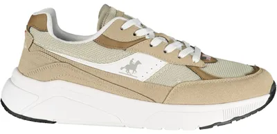 Image de Chaussures confortables pour homme, de couleur beige avec des touches marron et une semelle intérieure amovible