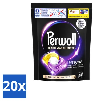Produktbild von 20 x Perwoll Wasmischkapseln für dunkle Wäsche - Vorteilspackung - 20 Stücke