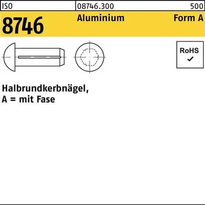 Produktbild von Reyher  Halbrundkerbnägel ISO 8746 Leichtmetall 4x10 Al (500 Stück)