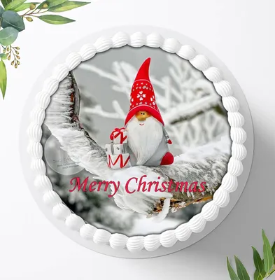 Produktbild von Für die Geburtstags Torte ein Tortenaufleger, Zuckerbild mit dem Motiv: Weihnachten, Essbares Foto für Torten, Fondant, Ø 20cm, 0009w