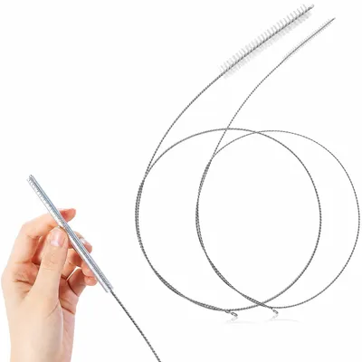 Reinigungsbürsten-Set 2er, 100 cm, Ø 0,6 + 1,2 cm, flexibel