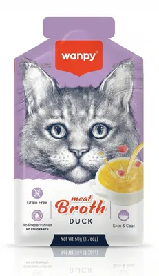 Produktbild von WANPY für Katzen „Meat Broth Duck“ 50 g Entenbrühe