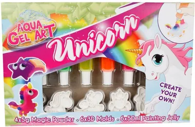 Productafbeelding van Unicorn 3D - Aqua - Gelfiguren set