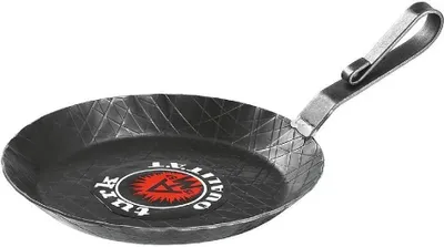 Produktbild von TURK Servierpfanne schmiedeeisern Ø28cm mit gebogenem Stiel und hohem Rand schwarz