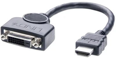Zdjęcie produktu dla Lindy 41227, 0,2 m, DVI-D, HDMI, Żeńska, Męska, Prosty