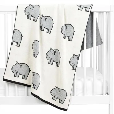 Produktbild von Für Kinder, Decke Hippo - 80 x 100 cm - Ecru | by SEVIRA KIDS
