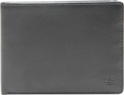 Immagine prodotto di Esquire Pelle porta carte di credito Logo Billfold Wallet Black nero