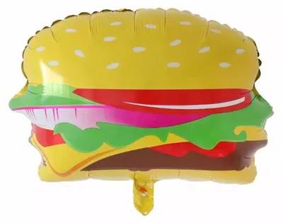 Produktbild von Folienballon Motiv Food, Burger, ca. 53 x 48 cm