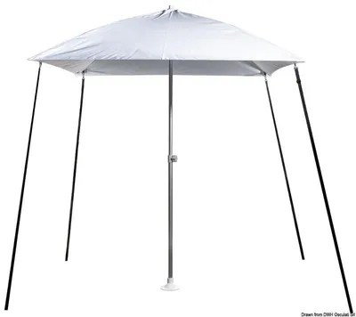 Produktbild von Klappbarer Boot-Sonnenschirm weiß Osculati 46.891.01