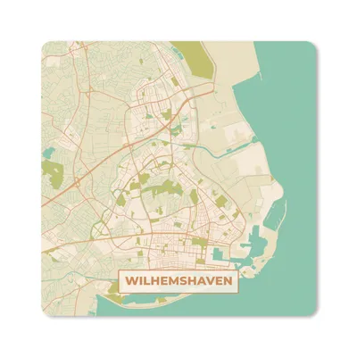 Produktbild von MuchoWow® Mauspad Mousepad Wilhelmshaven - Karte - Stadtplan - Vintage 30x30 cm - Mousepads - Maus Mat - Pad - Mausunterlage - Gaming