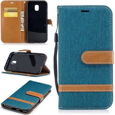 Immagine prodotto di Custodia in jeans per Samsung Galaxy J5 2017, cover protettiva per cellulare, colore verde