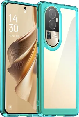 Produktbild von Schutzhülle für Oppo Reno10 Klar Rückseite Stoßfeste TPU Silikon Bumper Hülle Hellblau