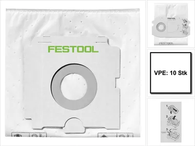 Produktbild von Festool SELFCLEAN Filtersack SC FIS-CT 36/10 ( 496186 ) für CT 36 Absaugmobil - 10 Stück