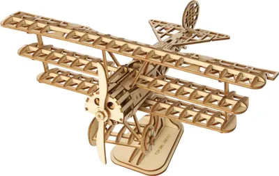 Obrázok produktu pre RoboTime Drevené 3D puzzle Historické lietadlo