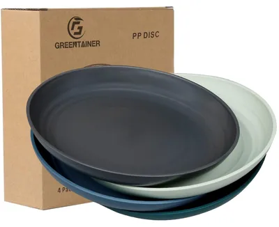 Produktbild von Set mit 4 bruchsicheren Kunststofftellern, 19,8 cm Durchmesser