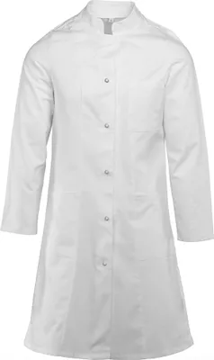 Produktbild von Damen-Kurzmantel, langarm, Fb. weiß, Gr. 3XL : 3XL : weiß : 50% Baumwolle 50% Polyester 175 g/m²