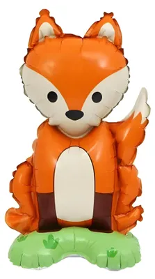 Image de Ballon en plastique Représentant 3D, renard env. 35*61 cm