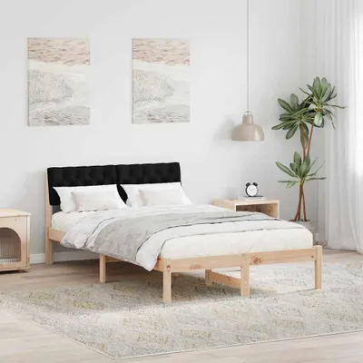 Image de Maison Exclusive - Sommier brun et noir 120 x 190 cm en pin massif