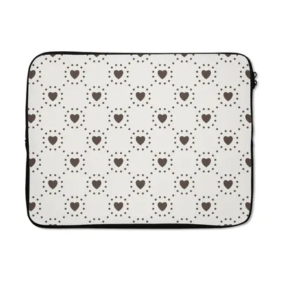 Produktbild von MuchoWow® Laptop Hülle 15 Zoll Geometrie - Linie - Herz - Muster Laptoptasche - Laptoptasche - Sleeve - Rundum-Schutz