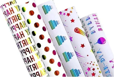 Produktbild von Bunte Geschenkpapier 50x70cm für Party und Feiertage