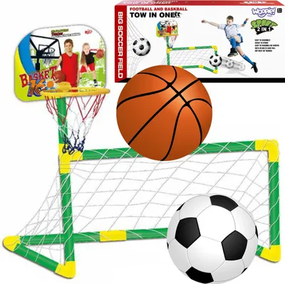 Obrázok produktu pre Basketbalová branková sada 2 v 1 WOOPIE + míče