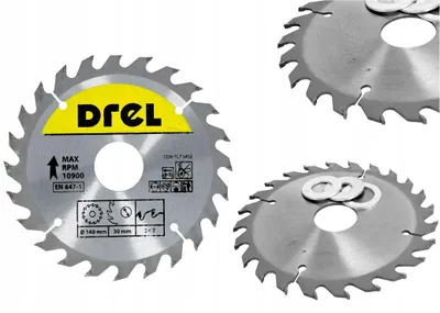 Produktbild von DREL Kreissägeblatt Holz 140 mm 24 Zähne Reduzierringe