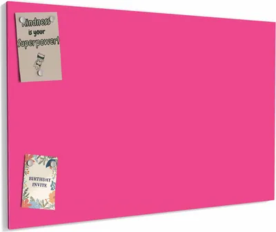 Produktbild von Magnettafel 90x60cm magnetisch & beschreibbar Metall-Board - Pinker Hintergrund