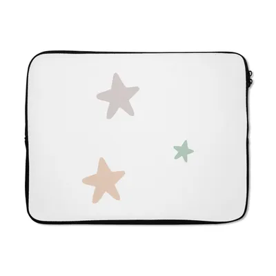 Produktbild von MuchoWow® Laptop Hülle 17 Zoll Laptoptasche Sterne - Pastell - Mädchen - Jungen - Kinder - Zipper - Schutzabdeckung