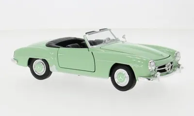 Produktbild von Welly WEL24118C-L-GREEN - 1/24 / Mercedes 190 SL (W121), hellgrün/schwarz, 1955