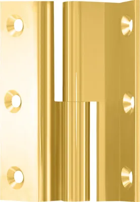 Produktbild von Möbelband Kröpfung D, Zylinderkopf rechts, 50x33 mm, Messing poliert