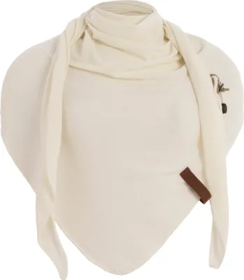 Produktbild von Knit Factory Lola Dreieckstuch - Wollweiß - 190x85 cm