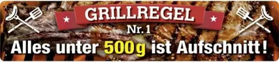 Produktbild von Grillregel Nr.1, Blechschild, Straßenschild 46x10 cm, STR 169