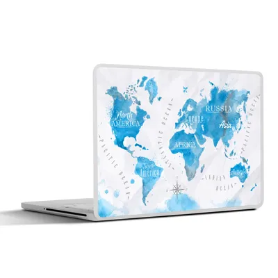 Produktbild von MuchoWow® Laptop Aufkleber Sticker Cover Weltkarten - Ölfarben 40x30 cm - Laptop Dekoration - Selbstklebend