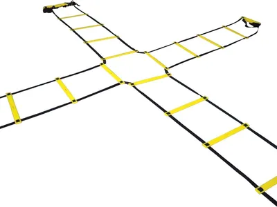 Imagen del producto de Escalera de coordinación de 4 x 2 metros con bolsa de transporte, ideal para fútbol, baloncesto y entrenamiento físico