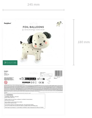 Immagine prodotto di Palloncino in foil "Cane su ruote" | 70x59 cm (DA GONFIARE CON ARIA)