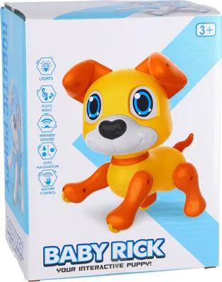 Produktbild von Andere Marken Baby Rick Interaktiver Roboterhund + Licht und Ton Orange/Gelb