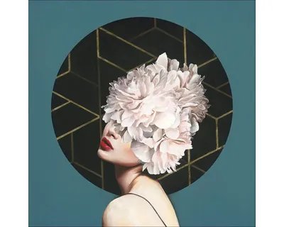 Produktbild von Leinwandbild Original Flowers On Her Face V 100x100 cm