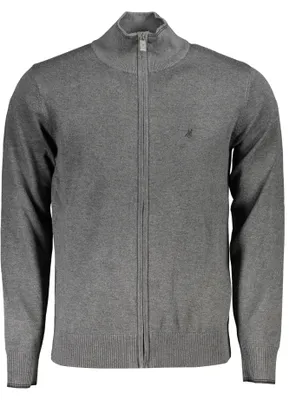 Produktbild von Herren Strickjacke Grau: Elegante Langarmjacke mit Kontrastdetails