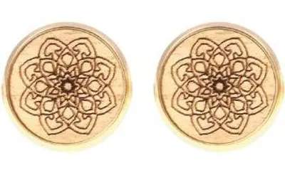 Immagine prodotto di Orecchini a bottone "Eydl Mandala" Steel Gold Hol" G-A-Mandala M