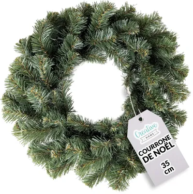 Image de Creative Home Couronne de Noel Artificielle - Porte Guirlande de Noel - 35 cm