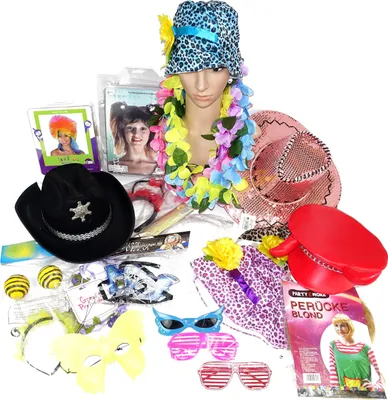 Produktbild von Fotobox Requisiten für Geburtstag, Hochzeit, Karneval, Jugendweihe, Junggesellinnenabschied, Motto-Partys usw. (22-tlg.)