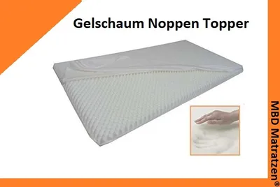Produktbild von Orthopädischer Gelschaum Topper  - 140 x 200 cm  mit Noppen  H 2,5 soft - Höhe ca. 6 cm (Kern ca. 5 cm) Raumgewicht 65 Kg/m³