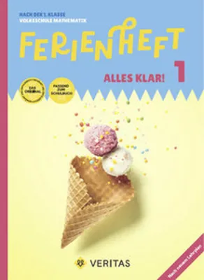 Obrázek produktu pro Mathematik Ferienhefte 1.Schuljahr Volksschule - Ferienheft mit eingelegten Lösungen