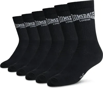 Obrázek produktu pro Uni sportovní ponožky 6-pack GILBERT Black/White 43-46 Lonsdale