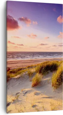 Produktbild von Bild auf Leinwand - Leinwandbild - Meer Strand Düne - 45x80cm - Wand Bild - Wanddeko - Wandbilder - Leinwanddruck - Bilder - Kunstdruck - Wanddekoration - Leinwand bilder - Wandkunst - PA45x80-3540