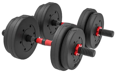 Produktbild von 2 in 1 Hanteln Set 15 kg verstellbare Kurzhantel & Langhantel professionell Dumbbell Krafttraining Schwarz