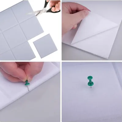 Produktbild von Filz-Korkboard - Kreative Wanddekoration - Set von 6 - 30x30 cm - Umweltfreundlich