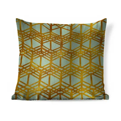 Produktbild von MuchoWow® Zierkissen Sofakissen Wohnzimmer Dekokissen 50x50 cm Luxus - Gold - Muster - Komfort - Sofakissen