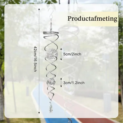 Imagen del producto de Espiral reflectante para repeler aves, molino de viento decorativo para jardín y balcón