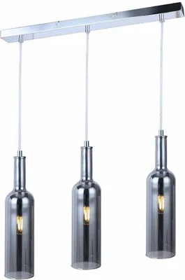 Zdjęcie produktu dla Lampa wisząca Bottle chromowana 3xE27x40W metal wym:120x61x8cm IP20 Reality